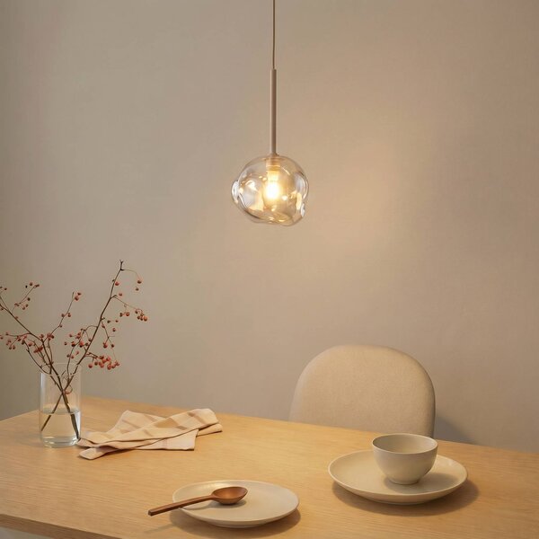 Lampada a sospensione Lava TK Lighting, dimmerabile, Crema / Ambra, Soggiorno / Sala da pranzo, Vetro, Moderno, Lampada a sospensione