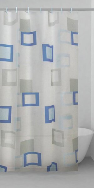 GEDY Tenda da doccia Materiale PEVA 180x200 cm colore Azzurro / Grigio - TVI 1349 1830 G-Frame