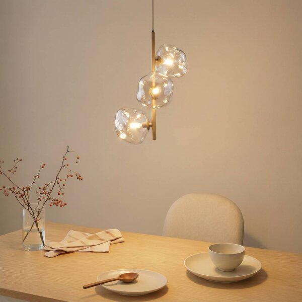 Lampada a sospensione Lava TK Lighting, dimmerabile, Crema / Ambra, Soggiorno / Sala da pranzo, Vetro, Moderno, Lampada a sospensione