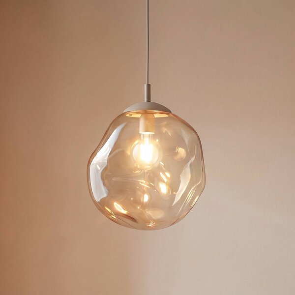 Lampada a sospensione Lava TK Lighting, dimmerabile, Crema / Ambra, Soggiorno / Sala da pranzo, Vetro, Moderno, Lampada a sospensione