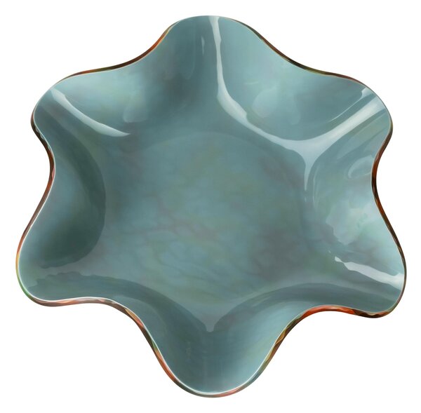 Centrotavola, Portafrutta Medio in cristallo acrilico rainbow decor Dimensioni 33xh10 cm colore multicolor