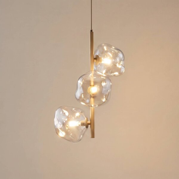 Lampada a sospensione Lava TK Lighting, dimmerabile, Crema / Ambra, Soggiorno / Sala da pranzo, Vetro, Moderno, Lampada a sospensione