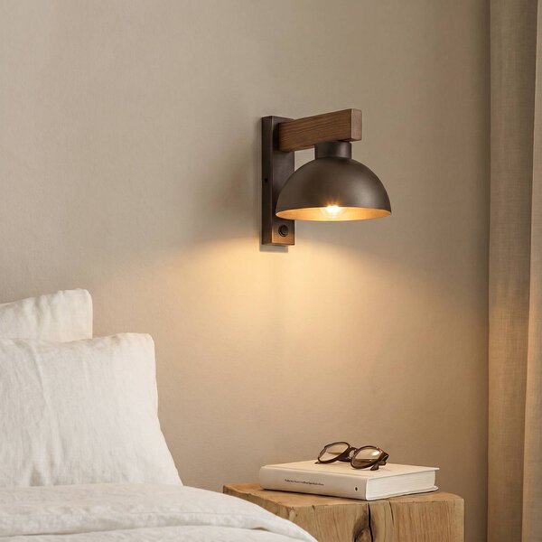 Applique da parete Oslo TK Lighting, dimmerabile, Marrone / Ruggine, Soggiorno / Sala da pranzo, Metallo, Moderno, Applique