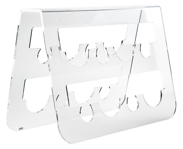 Portabottiglie da Terra CANTINA 52x24.5xh36.5 cm contiene fino ad 8 bottiglie in Plexiglas trasparente