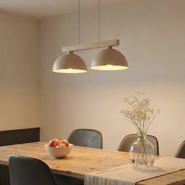 Lampada a sospensione Oslo TK Lighting, dimmerabile, Crema / Ambra, Soggiorno / Sala da pranzo, Metallo, Moderno, Lampada a sospensione