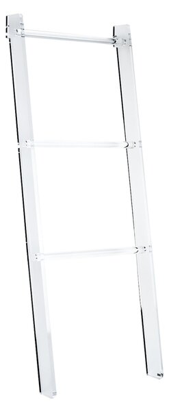 Scaletta porta asciugamani salvaspazio in cristallo acrilico Up e Down dimensioni 37x8xh 100 cm, 3,7 kg spessore 15 mm colore trasparente