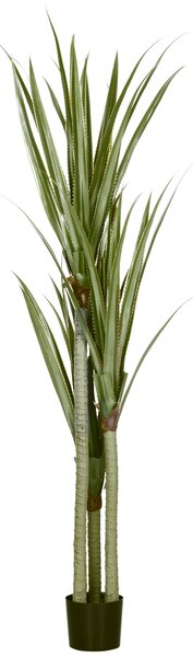 HOMCOM Pianta Artificiale di Yucca da 190 cm con 39 Foglie in Vaso Contenitore di PEVA e Cemento | Aosom Italy