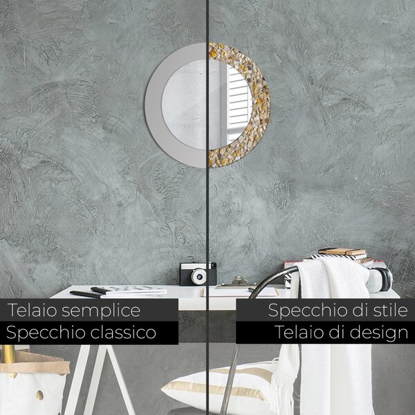 Specchio rotondo stampato Pattern lastrico fi 50 cm