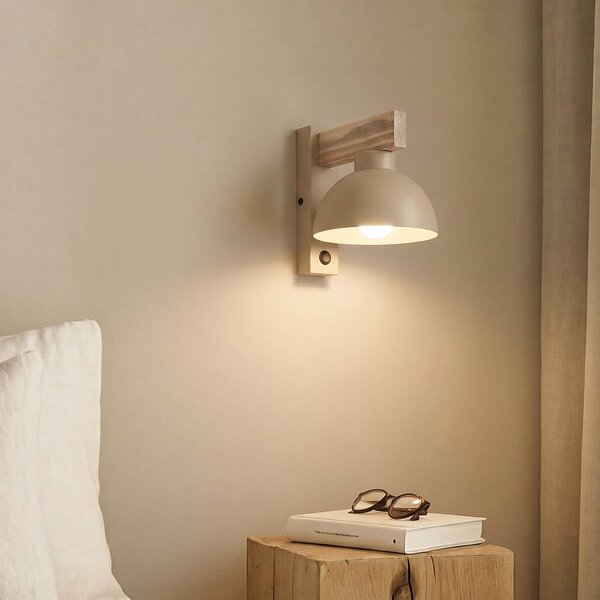 Applique da parete Oslo TK Lighting, dimmerabile, Crema / Ambra, Soggiorno / Sala da pranzo, Metallo, Moderno, Applique