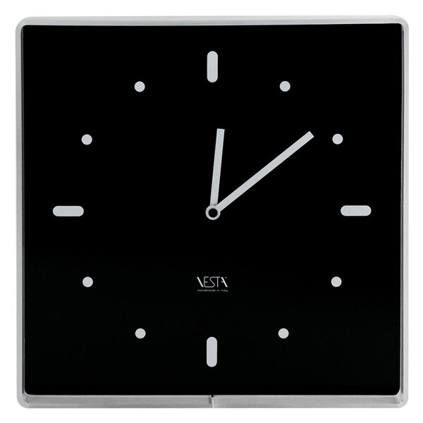 Orologio da muro Quadrato H 24 35x35 cm in plexiglas trasparente lancette e numeri bianchi
