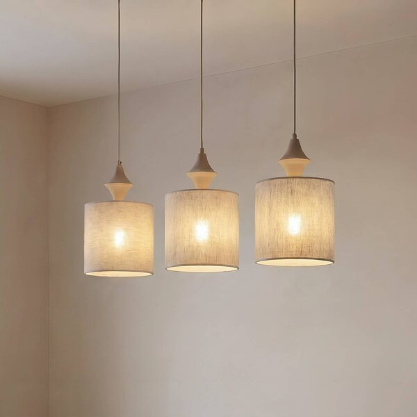 Lampada a sospensione Amura TK Lighting, dimmerabile, Crema / Ambra, Soggiorno / Sala da pranzo, Tessuto / Stoffa / Seta, Moderno, Lampada a sospensione