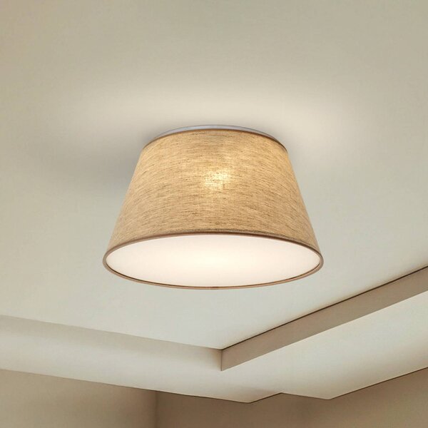 Plafoniera soffitto Formo TK Lighting, dimmerabile, Crema / Ambra, Soggiorno / Sala da pranzo, Tessuto / Stoffa / Seta, Moderno, Plafoniera