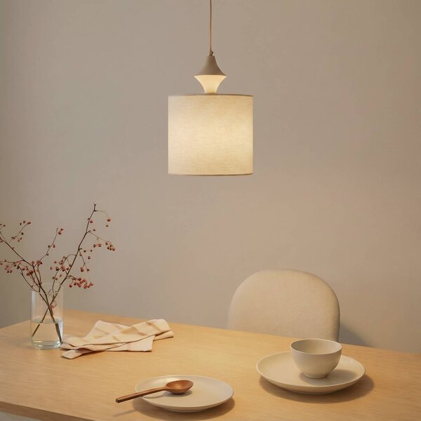 Lampada a sospensione Amura TK Lighting, dimmerabile, Crema / Ambra, Soggiorno / Sala da pranzo, Tessuto / Stoffa / Seta, Moderno, Lampada a sospensione