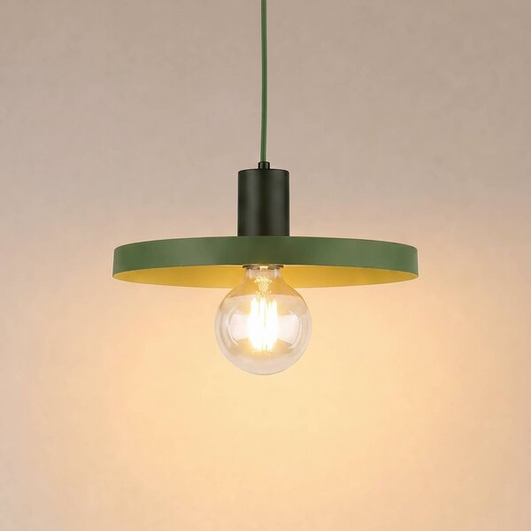 Lampada a sospensione Sila TK Lighting, dimmerabile, Verde, Soggiorno / Sala da pranzo, Metallo, Moderno, Lampada a sospensione
