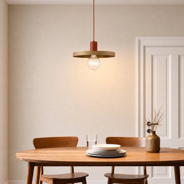 Lampada a sospensione Sila TK Lighting, dimmerabile, Crema / Ambra, Soggiorno / Sala da pranzo, Metallo, Moderno, Lampada a sospensione