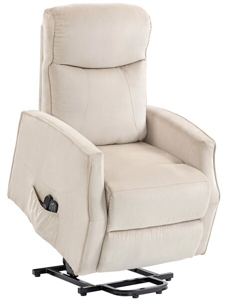 HOMCOM Poltrona Elettrica Alzapersona Poltrona Relax Massaggiante, Beige | Aosom Italy