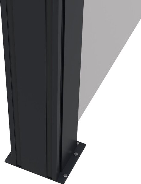 DecHome Tenda Laterale Retrattile 400x180 cm con Maniglia in Metallo Alluminio e Poliestere colore Grigio Chiaro - U5531LG