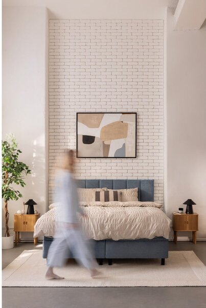 Letto boxspring blu con contenitore 180x200 cm Elva Bold Line – Bonami Selection