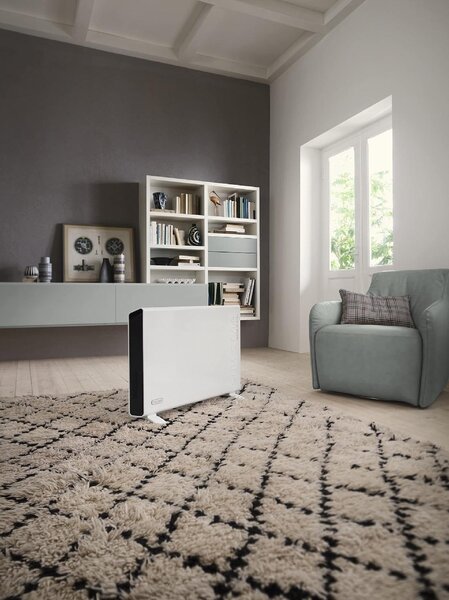 De Longhi Termoconvettore a parete / pavimento Stufa elettrica per Riscaldamento Potenza 2000 Watt con Timer e Termostato - HCX3220FTS