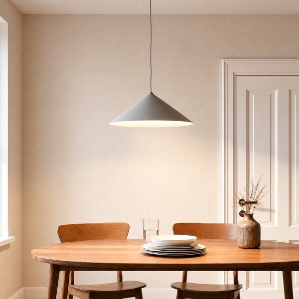 Lampada a sospensione Lume L TK Lighting, dimmerabile, Alluminio / Grigio / Zincato, Soggiorno / Sala da pranzo, Metallo, Moderno, Lampada a sospensione