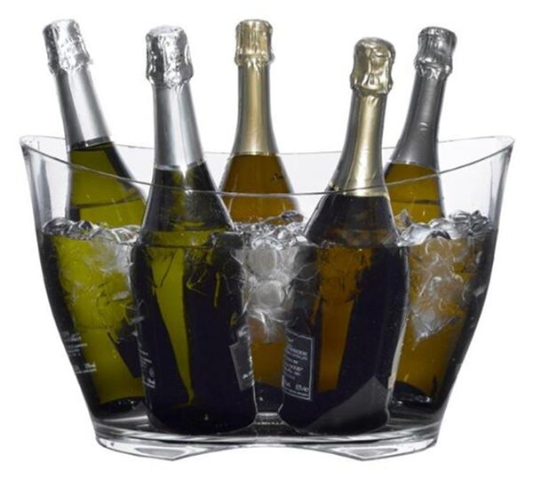 Secchiello Champagne Spumantiera 40,2x29,8h24,8 cm - 13,5 Litri ARTIC 5-6 bottiglie in PMMA Trasparente