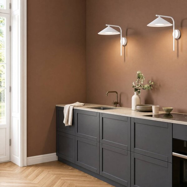 Applique da parete Lume S TK Lighting, dimmerabile, Alluminio / Grigio / Zincato, Soggiorno / Sala da pranzo, Metallo, Moderno, Applique