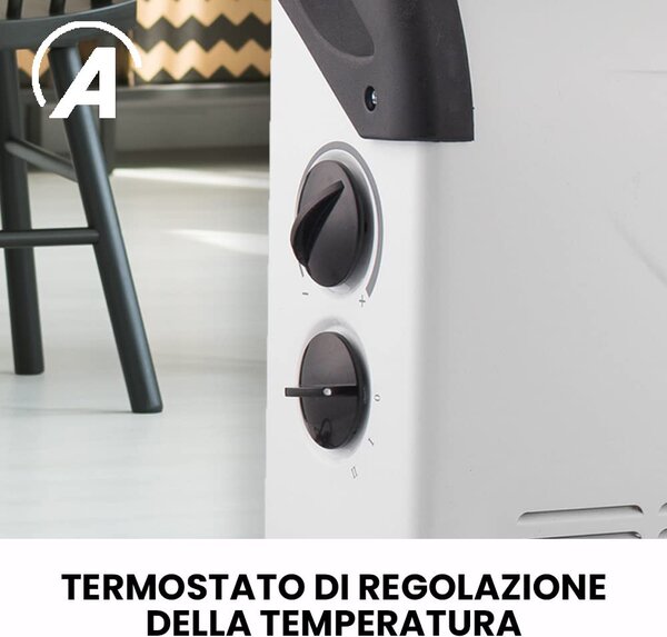 Ardes Termoconvettore pavimento Stufa elettrica per Riscaldamento Potenza 1500 Watt con Termostato - AR4C06 Kalor