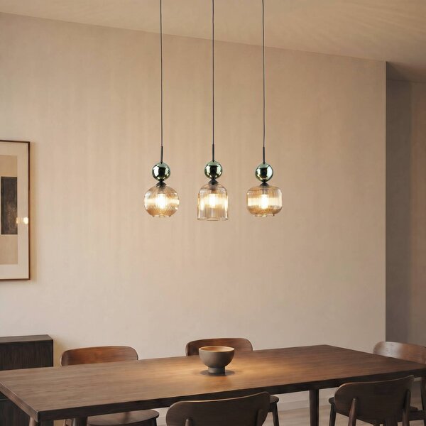 Lampada a sospensione Sophia TK Lighting, dimmerabile, Verde, Soggiorno / Sala da pranzo, Vetro, Moderno, Lampada a sospensione