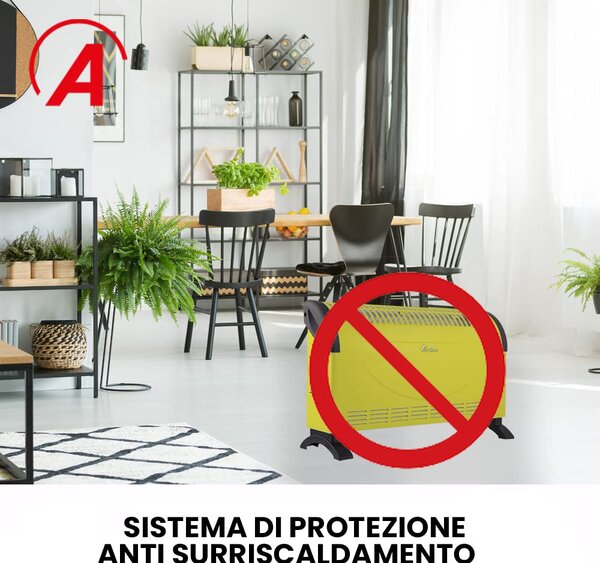 Ardes Termoconvettore pavimento Stufa elettrica per Riscaldamento Potenza 1500 Watt con Termostato - AR4C06 Kalor