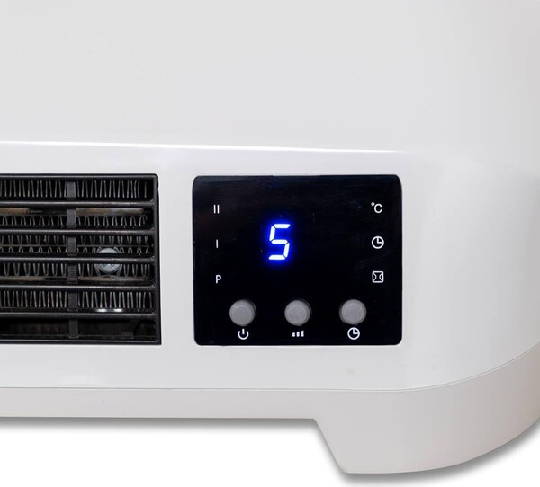 PLEINAIR Termoconvettore Parete Stufa elettrica per Riscaldamento Potenza 2000 Watt Timer - TC-TPD2000