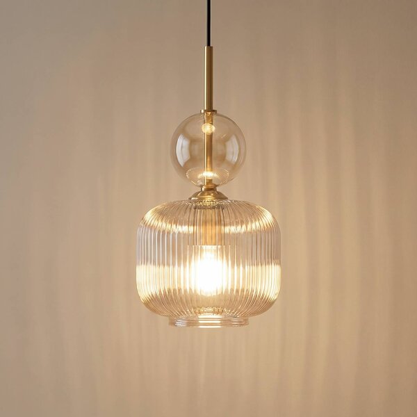 Lampada a sospensione Sophia TK Lighting, dimmerabile, Alluminio / Grigio / Zincato, Soggiorno / Sala da pranzo, Vetro, Moderno, Lampada a sospensione