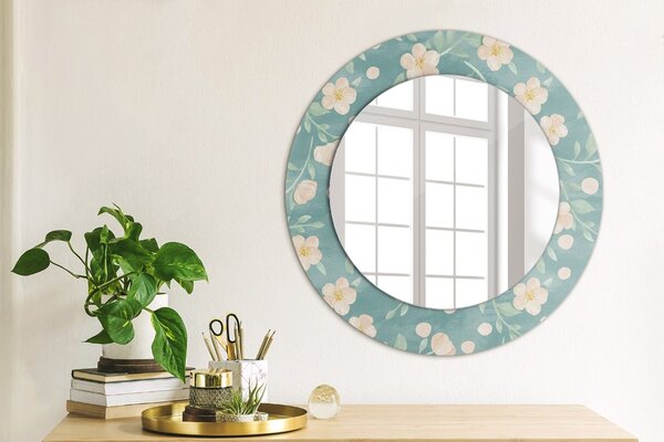 Specchio rotondo stampato Pattern floreale fi 50 cm
