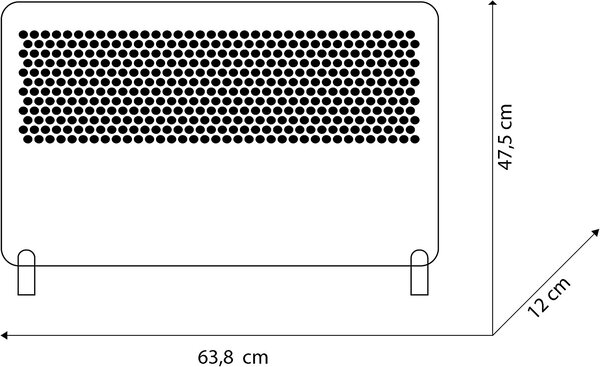 OLIMPIA SPLENDID Termoconvettore Stufa elettrica per Riscaldamento Potenza 2000 Watt con Timer e Termostato - CALEO TT 99551