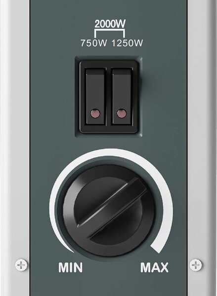 OLIMPIA SPLENDID Termoconvettore Stufa elettrica per Riscaldamento Potenza 2000 Watt con Termostato - 99296 CALEO METAL