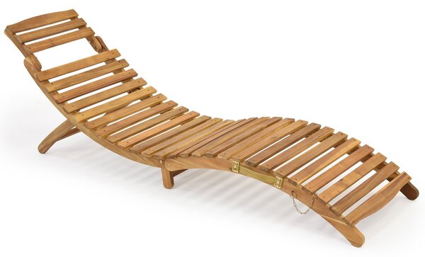 Lettino da giardino moderno in legno di acacia Liberia Garden Point