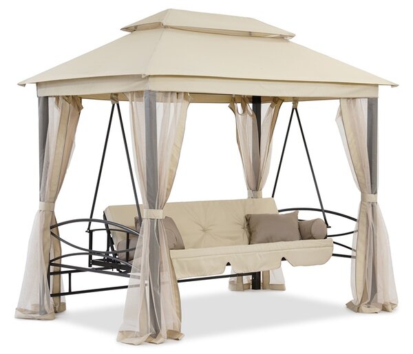 Nice Premium Garden Point altalena da giardino in metallo beige
