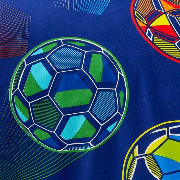 Set copripiumino e federa da bambini blu per letto matrimoniale 200x200 cm Bright Football – Catherine Lansfield