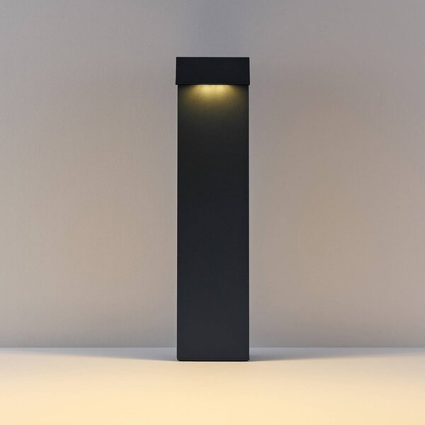 Molto Luce Lampione a LED ATO, altezza 45 cm, accensione/spegnimento, antracite, IP65, ATO, Nero, Alluminio, Moderno