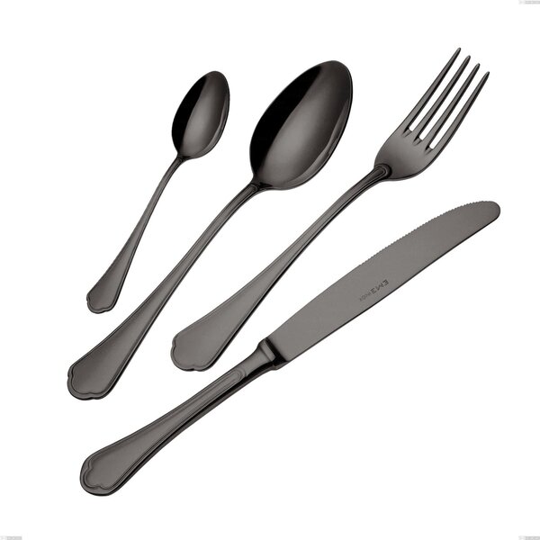 Cucchiaio tavola Domus Black , Acciaio 18/10 trattamento PVD, spessore 3 mm, lunghezza 205 mm