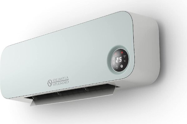 OLIMPIA SPLENDID Termoventilatore Ceramico a Parete Stufa elettrica 2000 Watt Caldobagno con Termostato Telecomando Wifi e Supporto vocale - 99265 