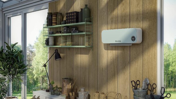 OLIMPIA SPLENDID Termoventilatore Ceramico a Parete Stufa elettrica 2000 Watt Caldobagno con Termostato Telecomando Wifi e Supporto vocale - 99265 