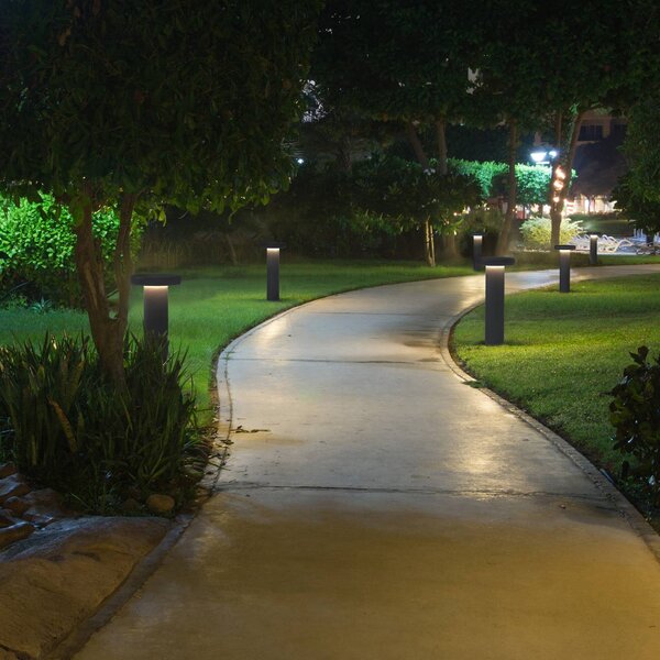 Molto Luce Lampione a LED CIRC, accensione/spegnimento, antracite, altezza 82 cm, IP65 CIRC, Nero, Alluminio, Moderno
