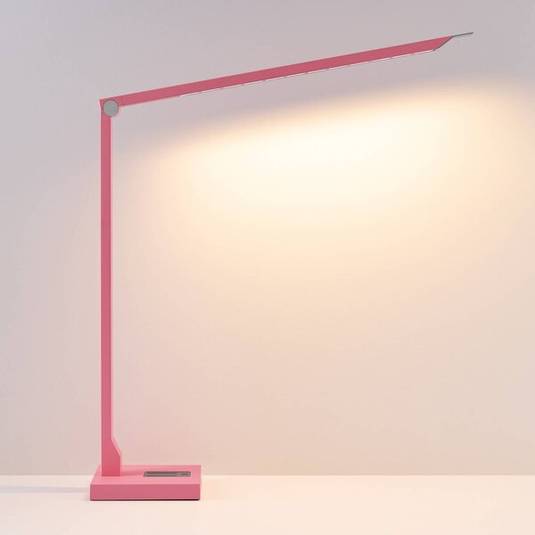 Molto Luce Lampada da scrivania FLOYD ACCU, dimmerabile, Violetto / Fucsia / Rosa, Studio / Ufficio, Alluminio, Moderno, Lampada da tavolo