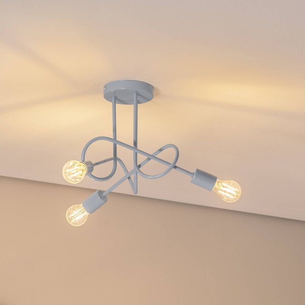 Plafoniera soffitto Oxford HELAM, dimmerabile, Blu, Soggiorno / Sala da pranzo, Metallo, Plafoniera