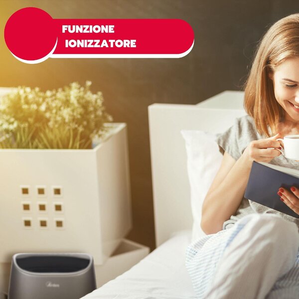 Ardes Termoventilatore Ceramico Funzione Ionizzante Stufa elettrica Caldobagno Potenza 2200 Watt con Termostato Timer e Telecomando - AR4P17 Stone