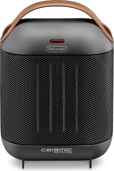De Longhi Termoventilatore Ceramico Stufa elettrica Caldobagno Potenza 1800 Watt Ventilazione estiva Termostato colore Antracite - HFX30C18.AG Caps