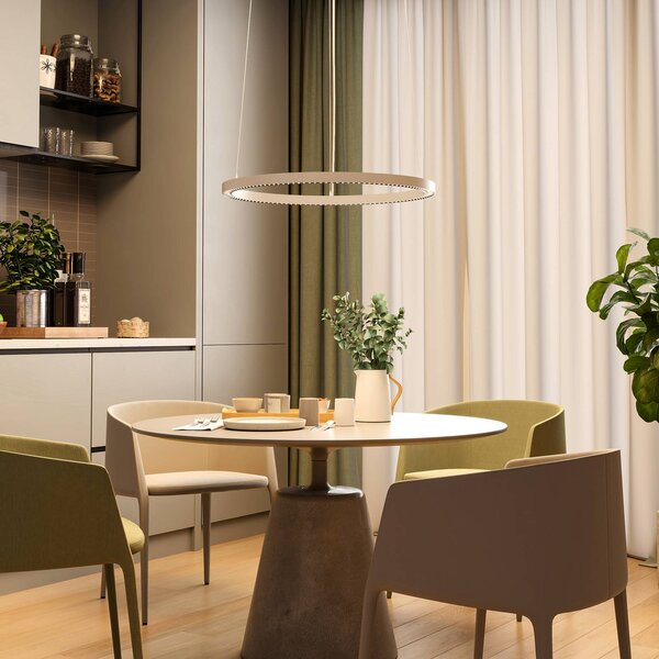 Molto Luce Lampada a sospensione PERFORA PRO M, dimmerabile, Bianco / Opale, Soggiorno / Sala da pranzo, Alluminio, Moderno, Lampada a sospensione