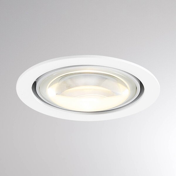 Molto Luce Plafoniera LED da incasso MAG MINI, bianco, Ø 10 cm, CCT 18 V MINI, Bianco / Opale, Soggiorno / Sala da pranzo, Alluminio, Moderno
