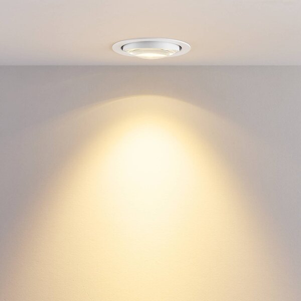 Molto Luce Plafoniera LED da incasso MAG MINI, bianco, Ø 10 cm, CCT 18 V MINI, Bianco / Opale, Soggiorno / Sala da pranzo, Alluminio, Moderno