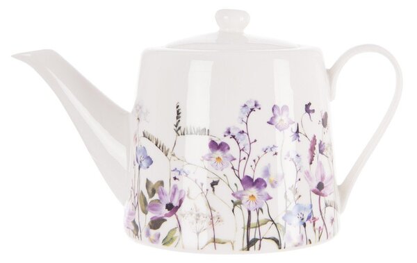 Teiera bianca/viola in porcellana 1 l Louka – Orion